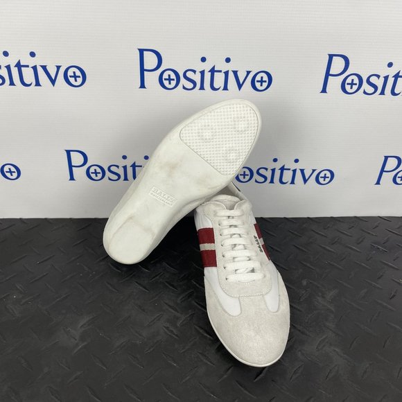 Bally Haldin White Suede Low Top Sneakers US 6 w/ Defect - Picture 6 of 10